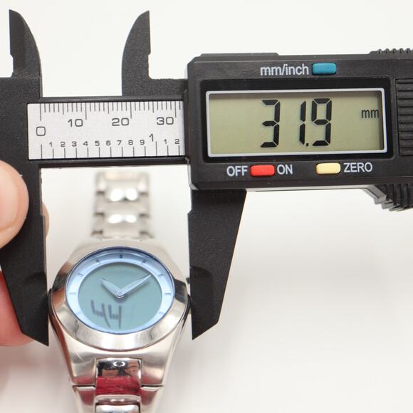 Fossil Big Tic Womens Y2K Ana Digi 32mm Watch Stainless Steel w New Battery - Picture 2 of 12